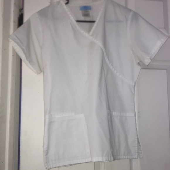 White Scrub Top - Picture 1 of 5
